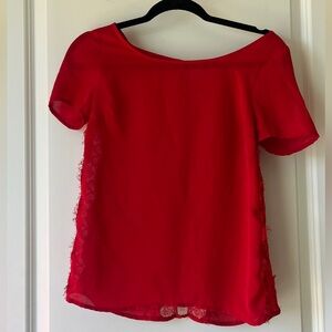 LC Lauren Conrad Vibrant Red Blouse